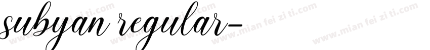subyan regular字体转换